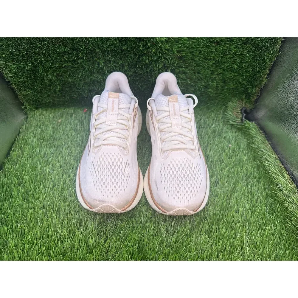 Saucony Ride 18 S11000-104 Athletic Sneaker Women's 7 Beige Mesh Jogging Running